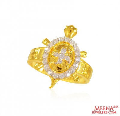 22 K Gold  CZ Ladies Ring ( Ladies Signity Rings )