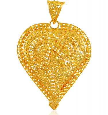 22K Gold Filigree Pendant ( Fancy Pendants )