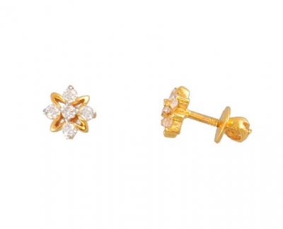 Gold Signity Earrings ( Signity Earrings )