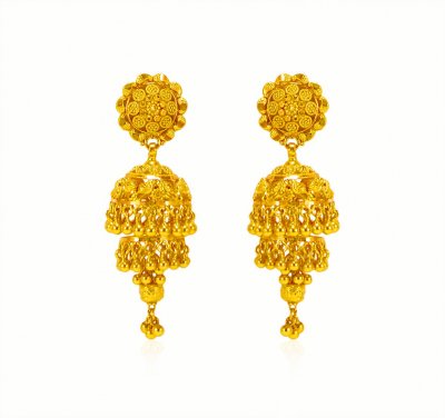 22kt Gold Long Earrings ( Long Earrings )