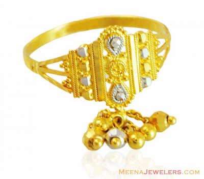 22K Gold Two Tone Ring ( Ladies Gold Ring )