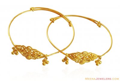 22k Baby Kadas (2 Pc) ( Baby Bangles )