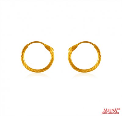 22 Kt Gold Hoop Earrings  ( Hoop Earrings )