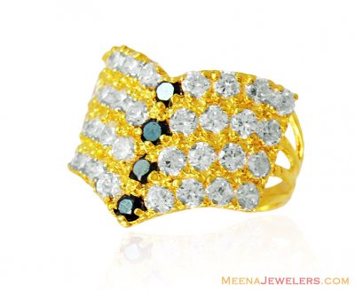 Fancy Signity Ladies Ring 22k Gold ( Ladies Signity Rings )