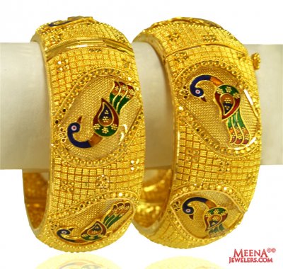 Designer Peacock Kada 22k  ( Kadas )