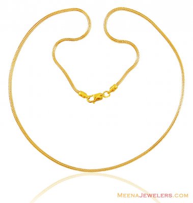 Two Tone Gold Chain 22K  ( Plain Gold Chains )