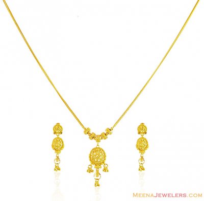 22k Light Weight Necklace Set ( Light Sets )