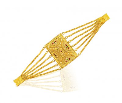 Fancy 22K Gold Bracelet ( Ladies Bracelets )