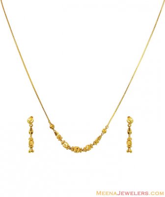 22K Delicate Balls Necklace Set ( Light Sets )