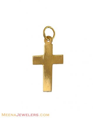 22K Gold Plain Cross Pendant ( Jesus Cross Pendants )