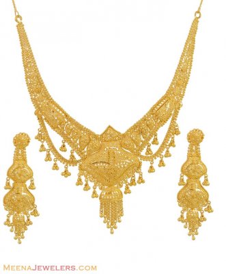 22Kt Gold Necklace Set ( 22 Kt Gold Sets )