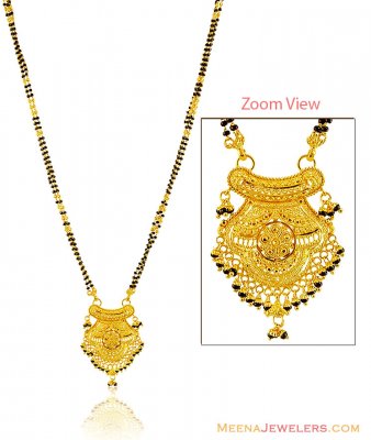 22K Fancy Long Mangalsutra (28 In) ( MangalSutras )