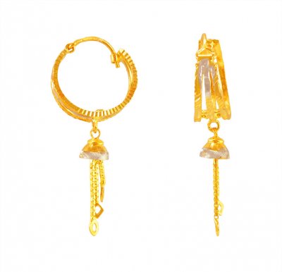 22Kt Gold Hoop Earrings ( Hoop Earrings )