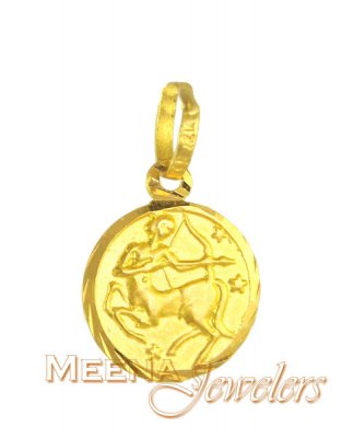 22Kt Gold Sagittarius Pendant ( Zodiac Gold Pendants )
