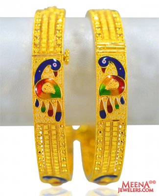 22 kt Gold Peacock Kada (2PC)  ( Kadas )