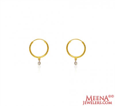 22 kt Gold Hoop Earrings ( Hoop Earrings )