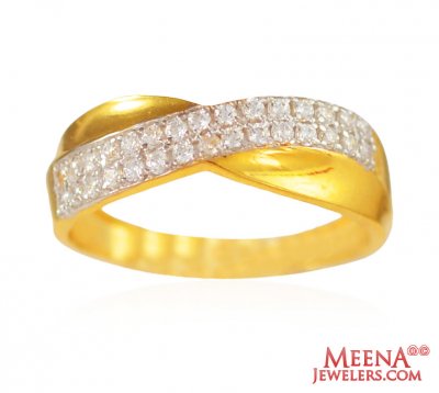 22K Gold Designer Signity Ring ( Ladies Signity Rings )