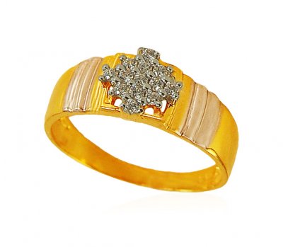 Two Tone Mens Gold Ring ( Mens Signity Rings )