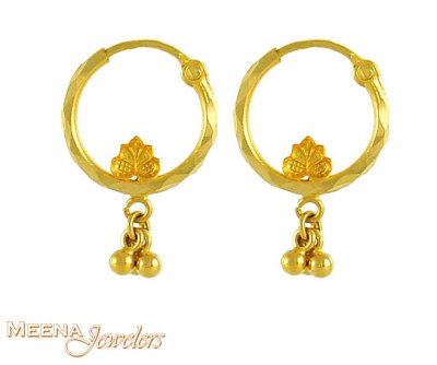 22K Hoops for Babies ( Hoop Earrings )