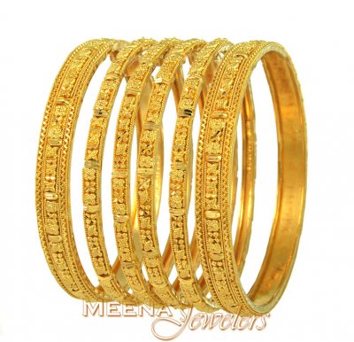 22Kt Gold Bangles Set ( Set of Bangles )