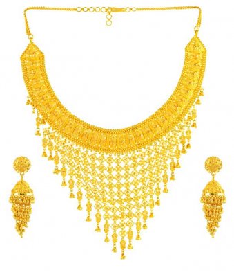 22K Gold Bridal Necklace Set ( Bridal Necklace Sets )