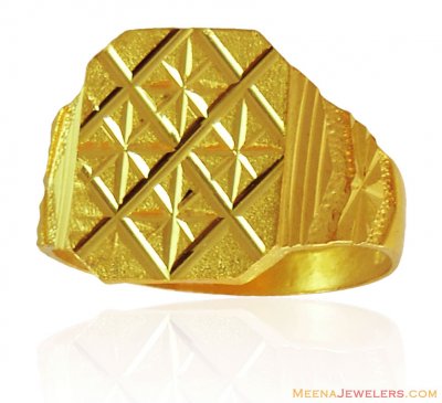 Mens Yellow Gold Ring ( Mens Gold Ring )