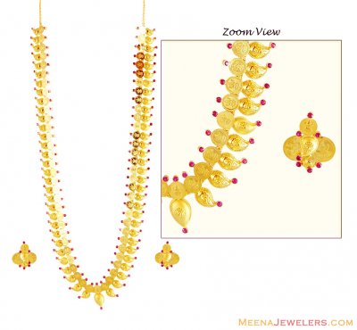 22K Combination Kasu and Mango Mala ( 22 Kt Gold Sets )