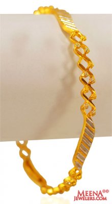 22 kt Two Tone Bangle (1 pc) ( Gold Bangles )