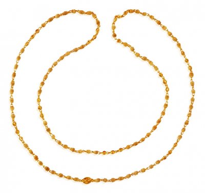 22Kt Gold White Tulsi Mala ( 22Kt Long Chains (Ladies) )