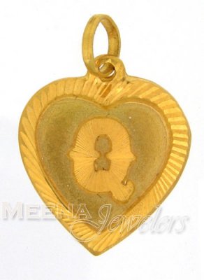22Kt Q Initial Pendant ( Initial Pendants )