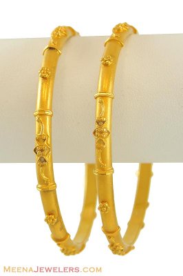 22Kt Gold Bangles(2 pcs) ( Gold Bangles )