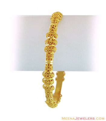 22K Indian Gold Filigree Bangles ( Gold Bangles )