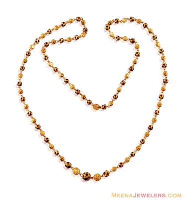 Meena Balls Long Gold Chain ( 22Kt Long Chains (Ladies) )