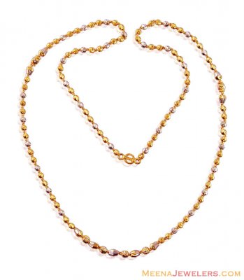 Fancy Two Tone 22K Chain (24 IN) ( 22Kt Long Chains (Ladies) )