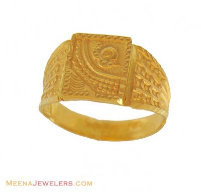 22K Gold Mens Ring ( Mens Gold Ring )