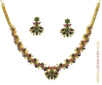 22k Combination Necklace Set ( Combination Necklace Set )