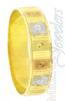 18Kt Gold Wedding band 2 Tone ( Wedding Bands )