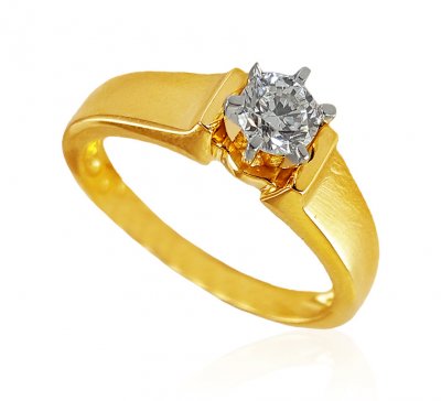 18K Yellow Gold Diamond Ring ( Diamond Rings )