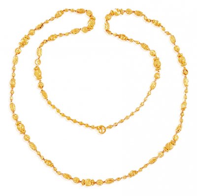 Long Gold Balls Chain (24 Inches) ( 22Kt Long Chains (Ladies) )