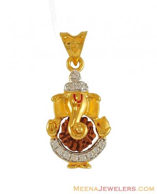 Ganesha pendand with Rudraksh ( Ganesh, Laxmi and other God Pendants )