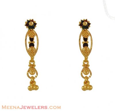 22k Designer Earrings ( 22Kt Gold Fancy Earrings )