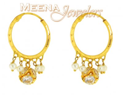 22Kt Gold Hoop Earrings ( Hoop Earrings )