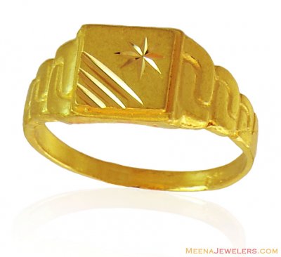 Yellow Gold Ring (Mens) ( Mens Gold Ring )