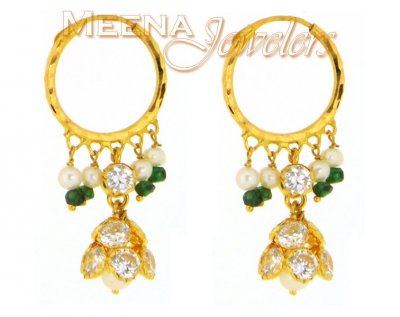 22 Kt Gold Hoop Earrings ( Hoop Earrings )