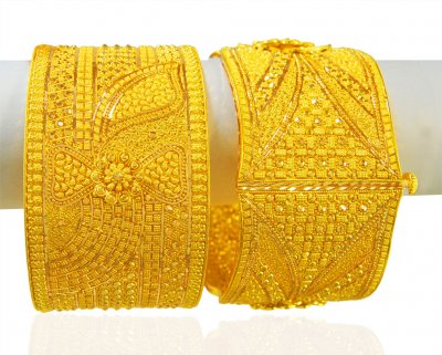 22K Yellow Gold Wide Kada ( Kadas )