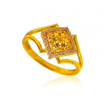 22K Gold Fancy Ring ( Ladies Signity Rings )