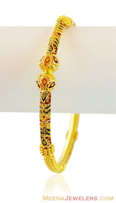 22K Meena Filigree Bangle (1PC) ( Gold Bangles )