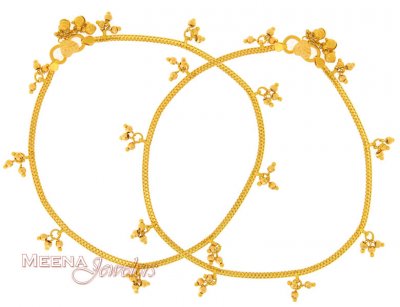 22Kt Gold Anklets (1 Pair) ( Gold Anklets )