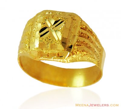 22K Gold Mens Ring  ( Mens Gold Ring )