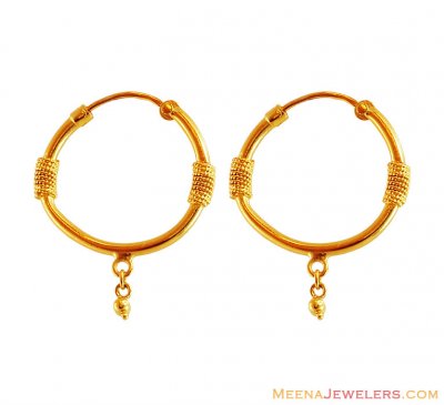Designer Gold Jhumki Bali ( Hoop Earrings )